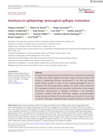Schuele S, Busch RM, Frauscher B, Gnatkovsky V, Hamer H, Jehi L, et al. Seminars in epileptology presurgical epilepsy evaluation. Epileptic Disord. 2025; 00: 1–43. https://doi.org/10.1002/epd2.70105