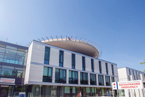 Außenansicht Universitätsklinikum Freiburg Notaufnahme