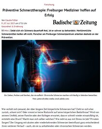 BZ-Artikel zur präventiven Schmerztherapie